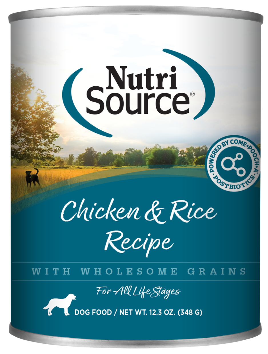 Nutrisource Dog Can Chicken &amp; Rice 12.3 oz (new)