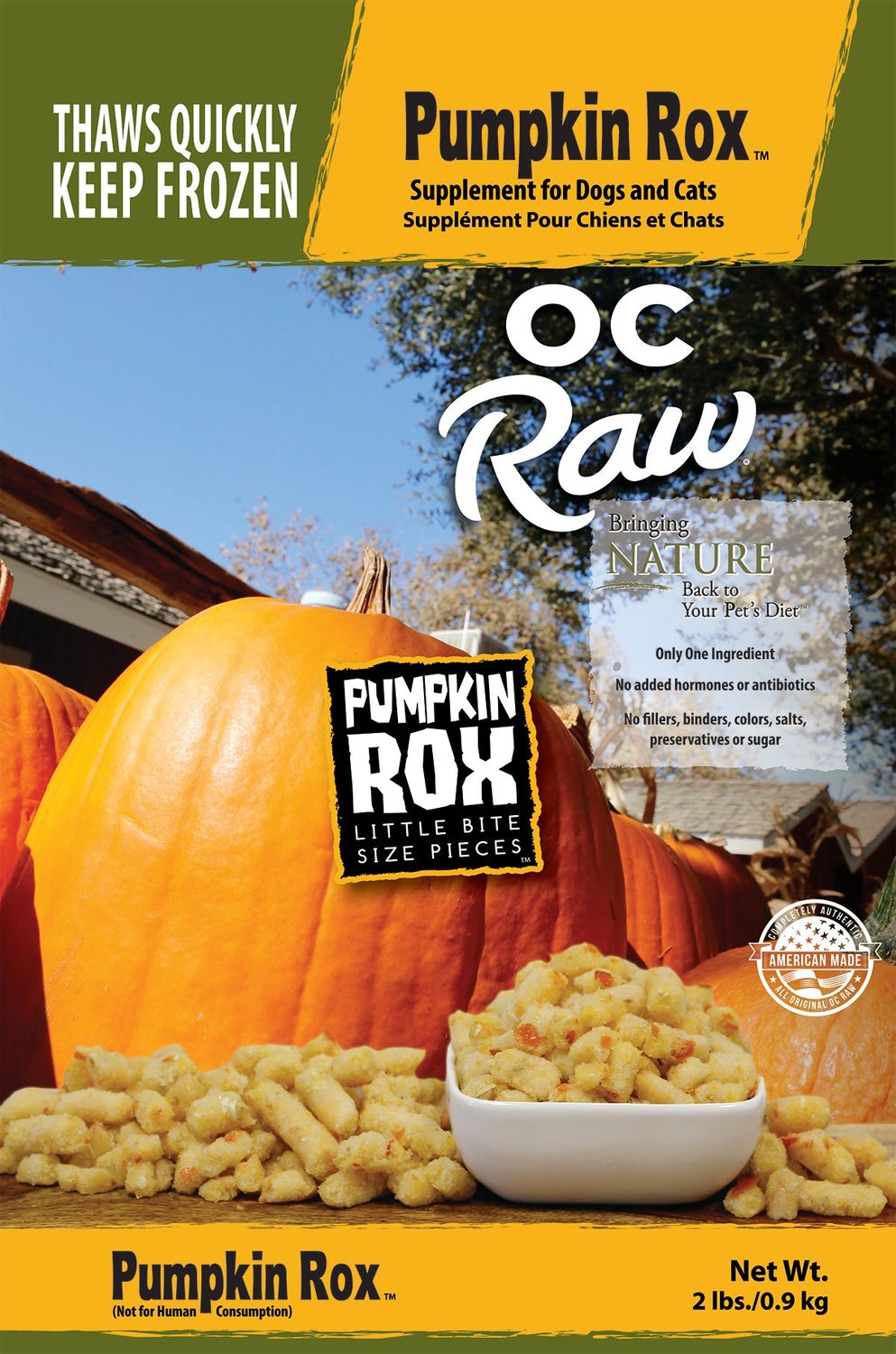 OC Raw Frozen Pumpkin Rox 2 lb