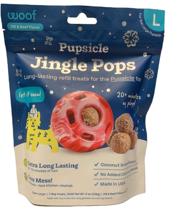 WOOF Refill Holiday Jingle Pops Large