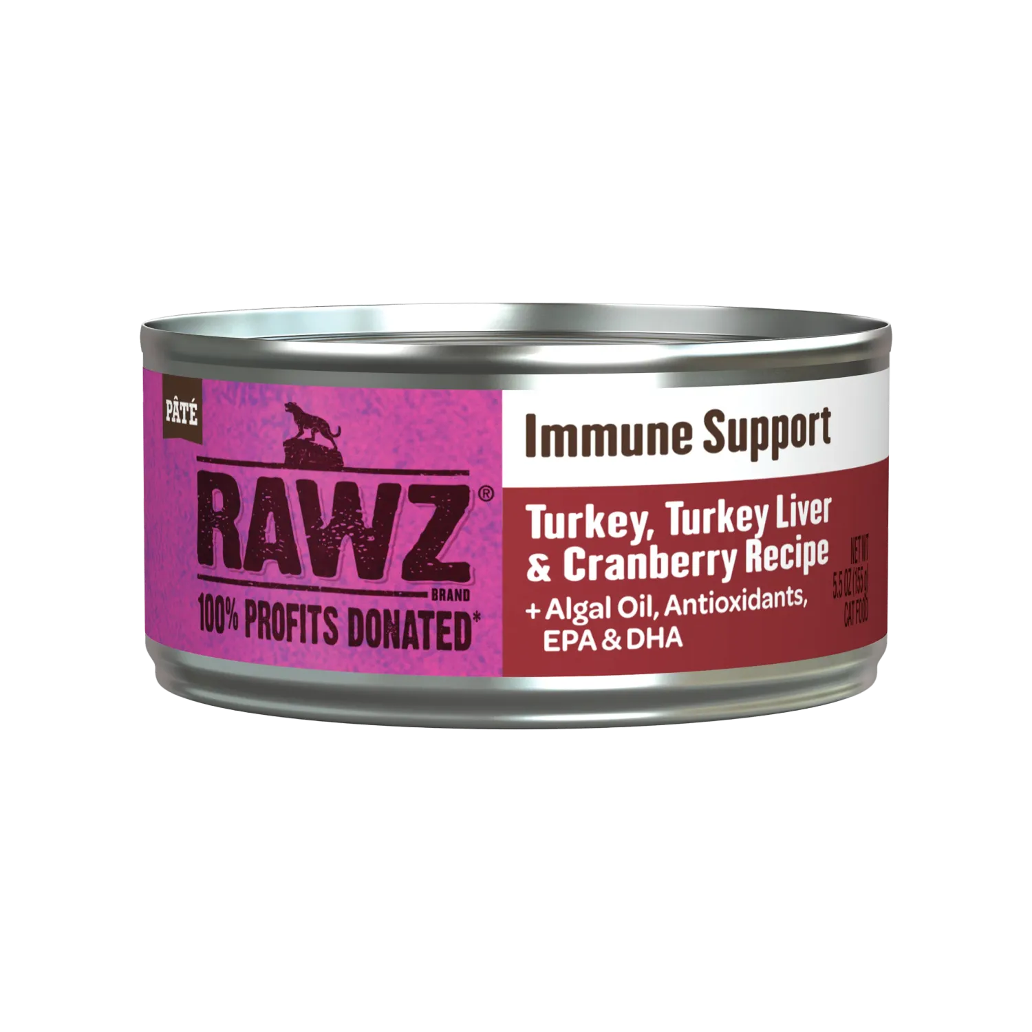 Rawz Cat Can Immune Turkey, Liver &amp; Cranberry 5.5 oz