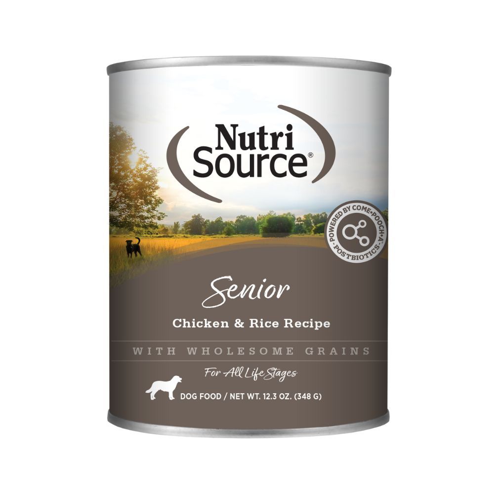 Nutrisource Dog Can Senior Chicken &amp; Rice 12.3 oz (new)