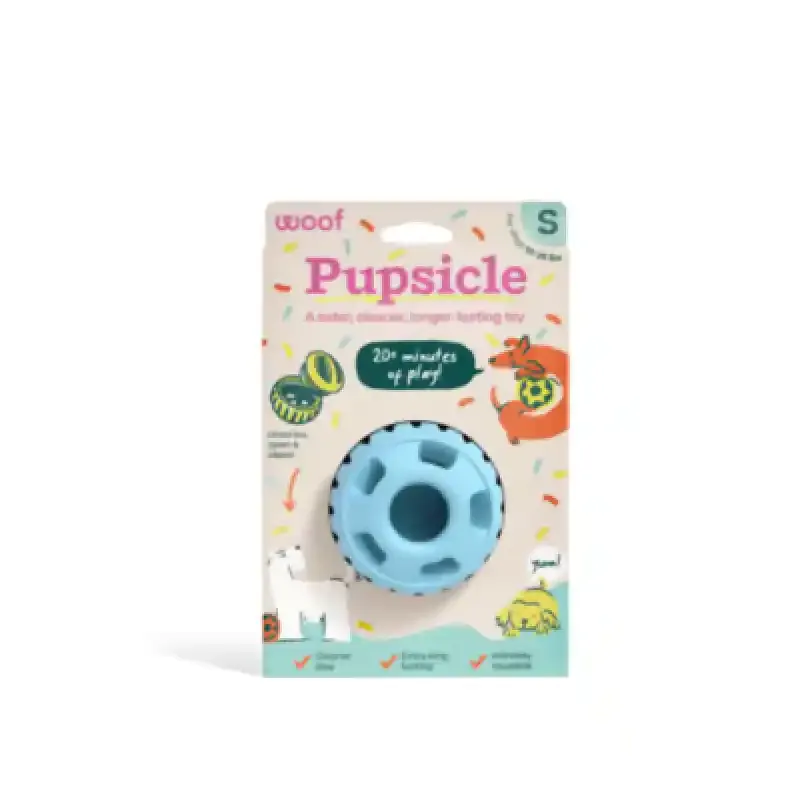 WOOF Pupsicle Toy Birthday Blue Sm