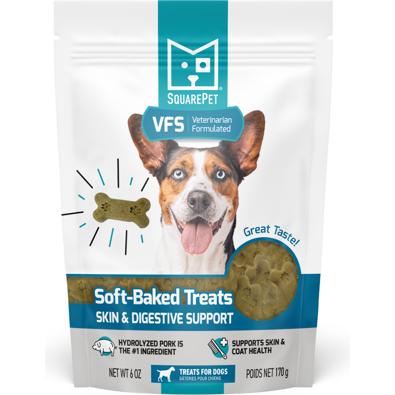 SquarePet Soft Baked Treats Skin&amp; Digestion 6 oz