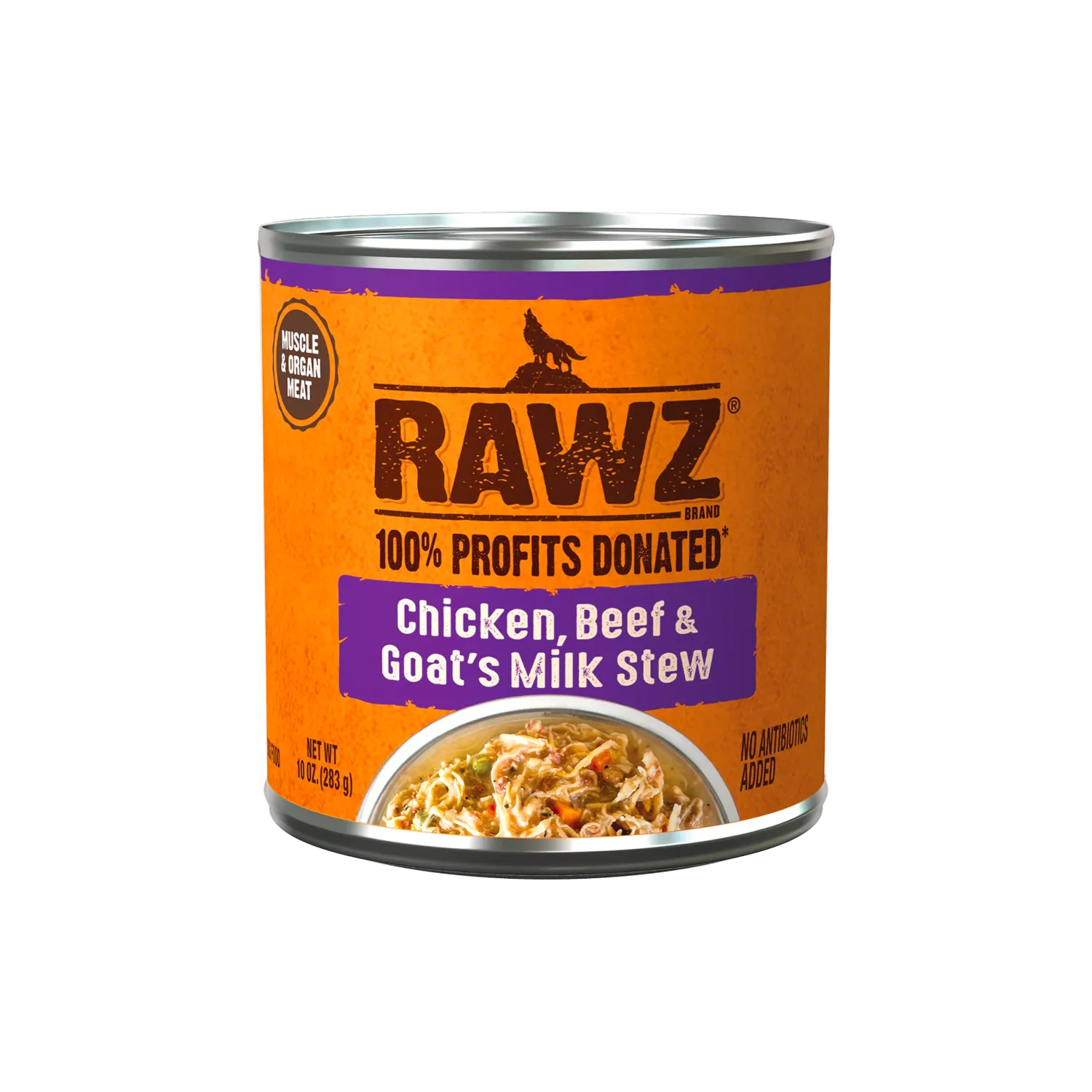 Rawz Dog Can Stew Chicken, Beef, &amp; Goat Milk 10 oz