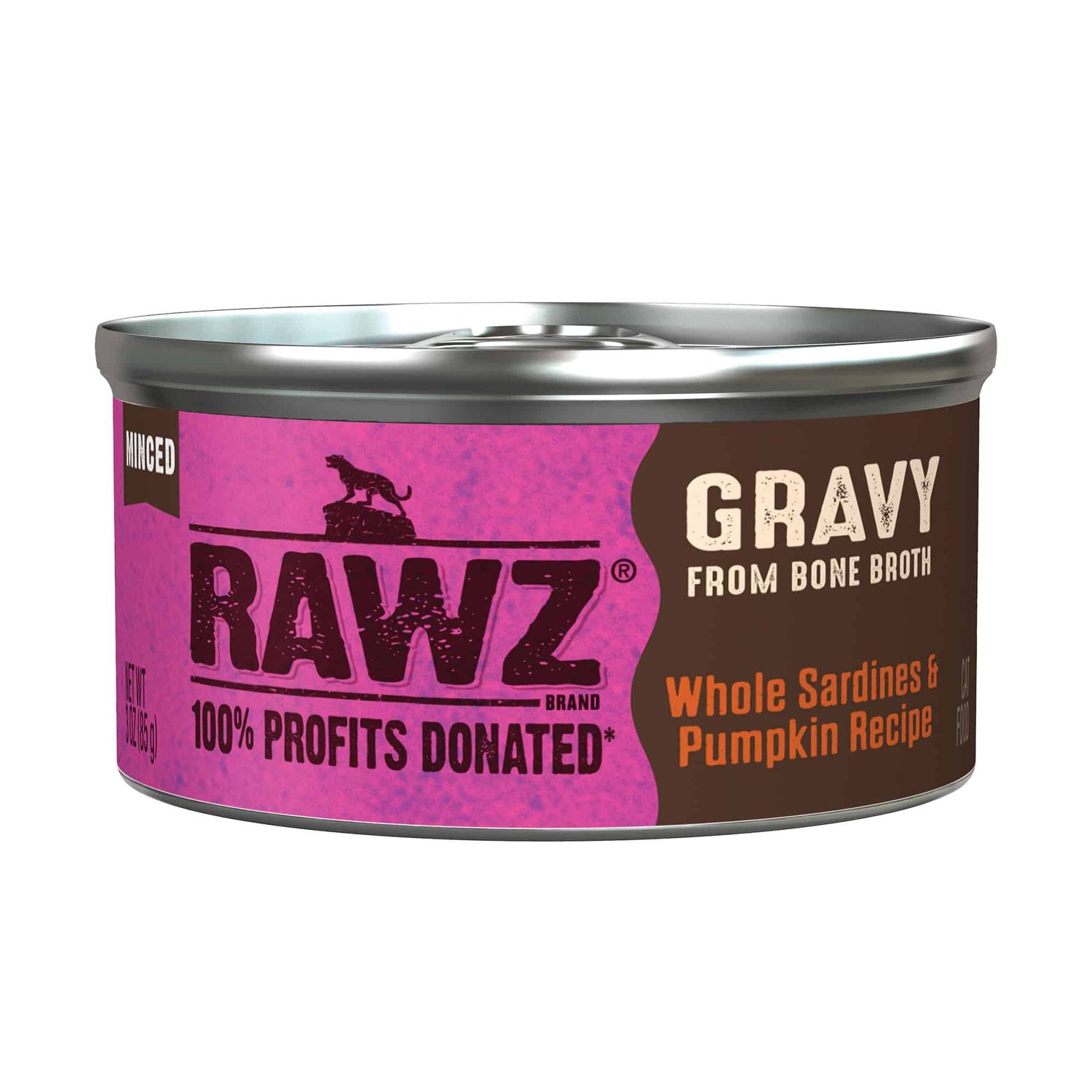 Rawz Cat Can Gravy Sardine &amp; Pumpkin 3 oz