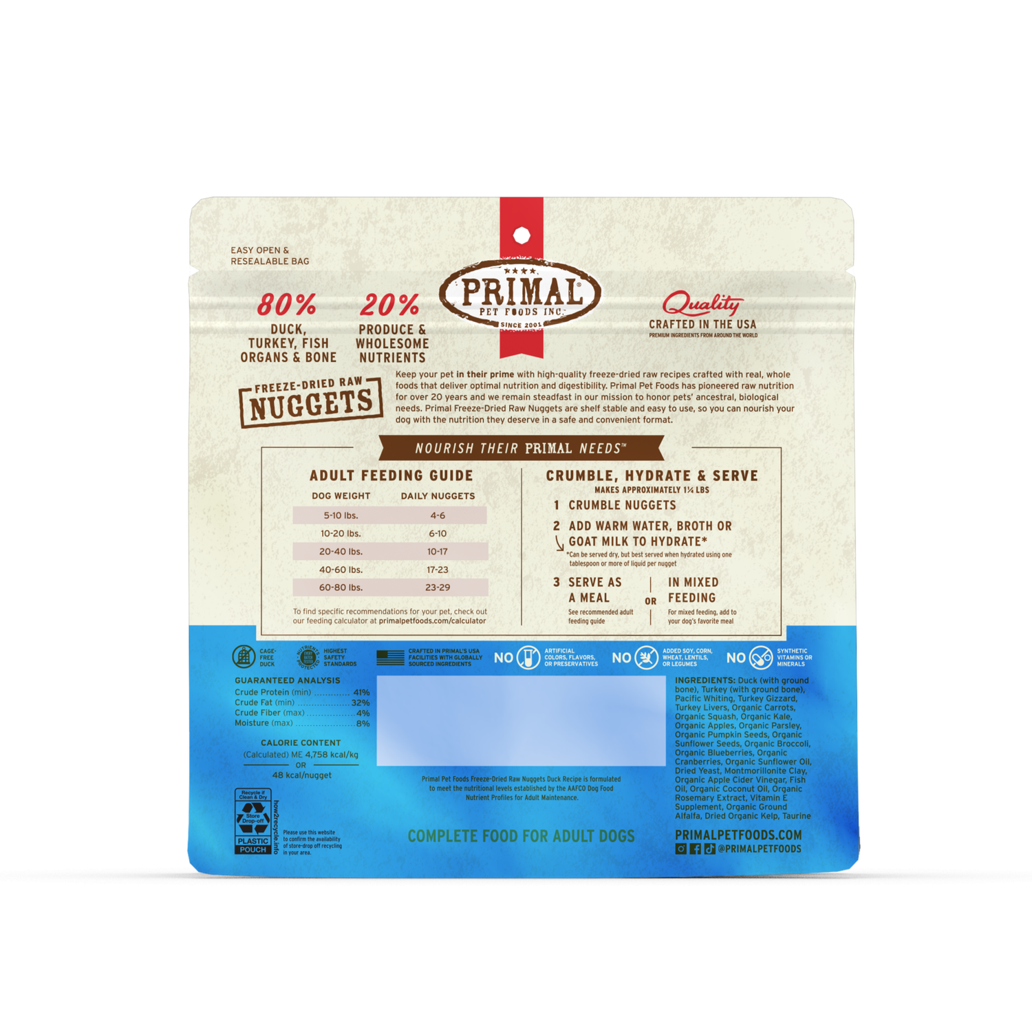 Primal Freeze Dried Canine Duck/Turkey/Fish 5.5 oz