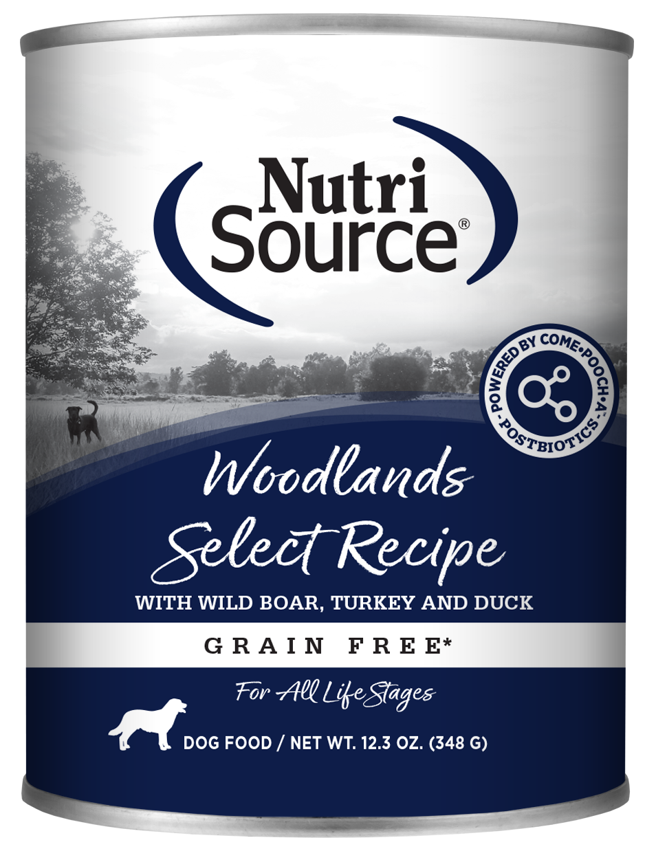 Nutrisource Dog Can Woodlands Select 12.3 oz (new)