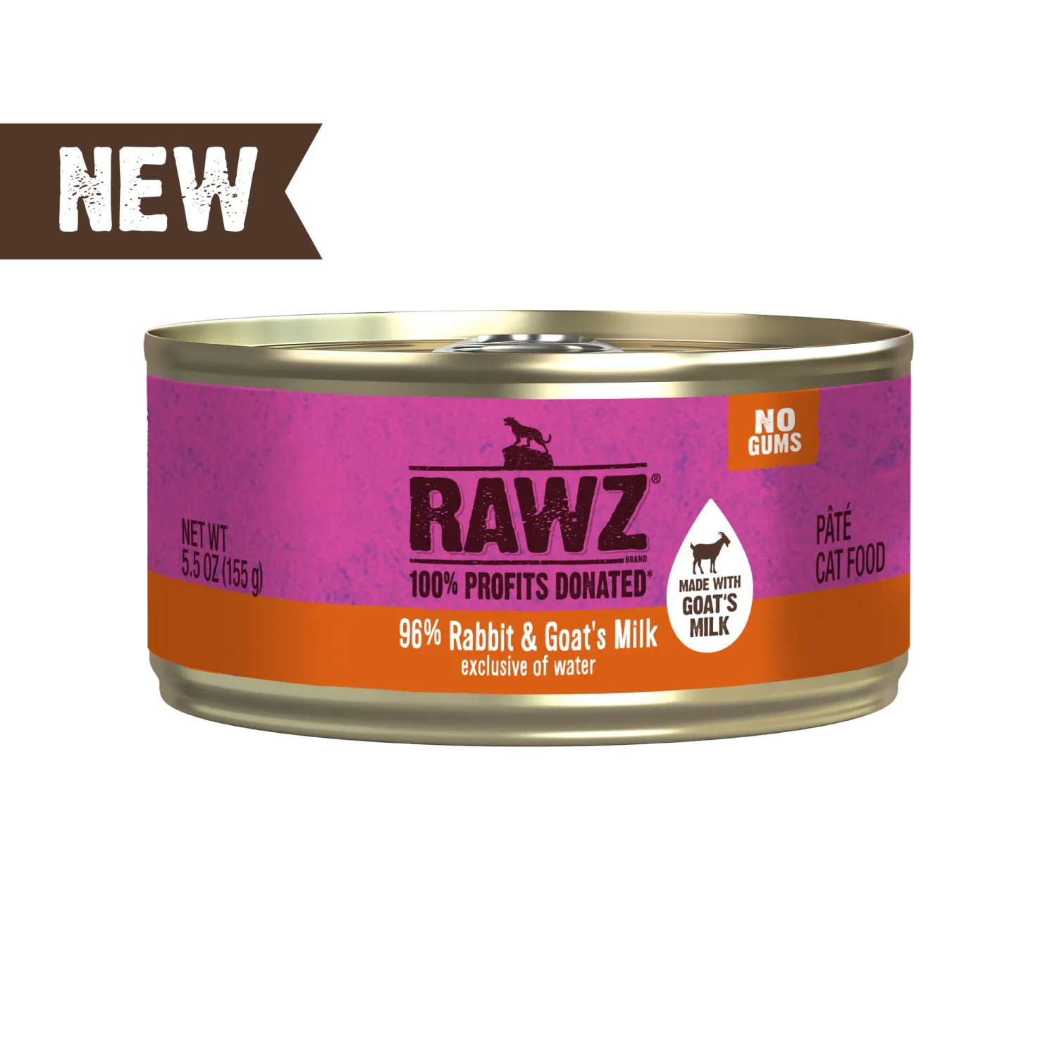Rawz Cat Can Rabbit &amp; Goat Milk Pate 5.5 oz