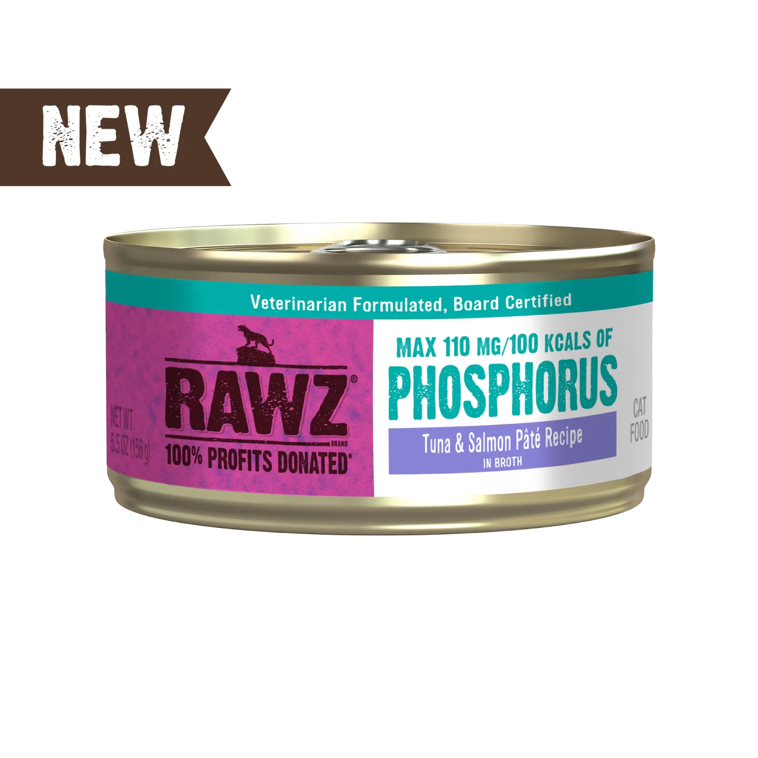 Rawz Cat Can Low Phos Tuna &amp; Salmon Pate 5.5 oz