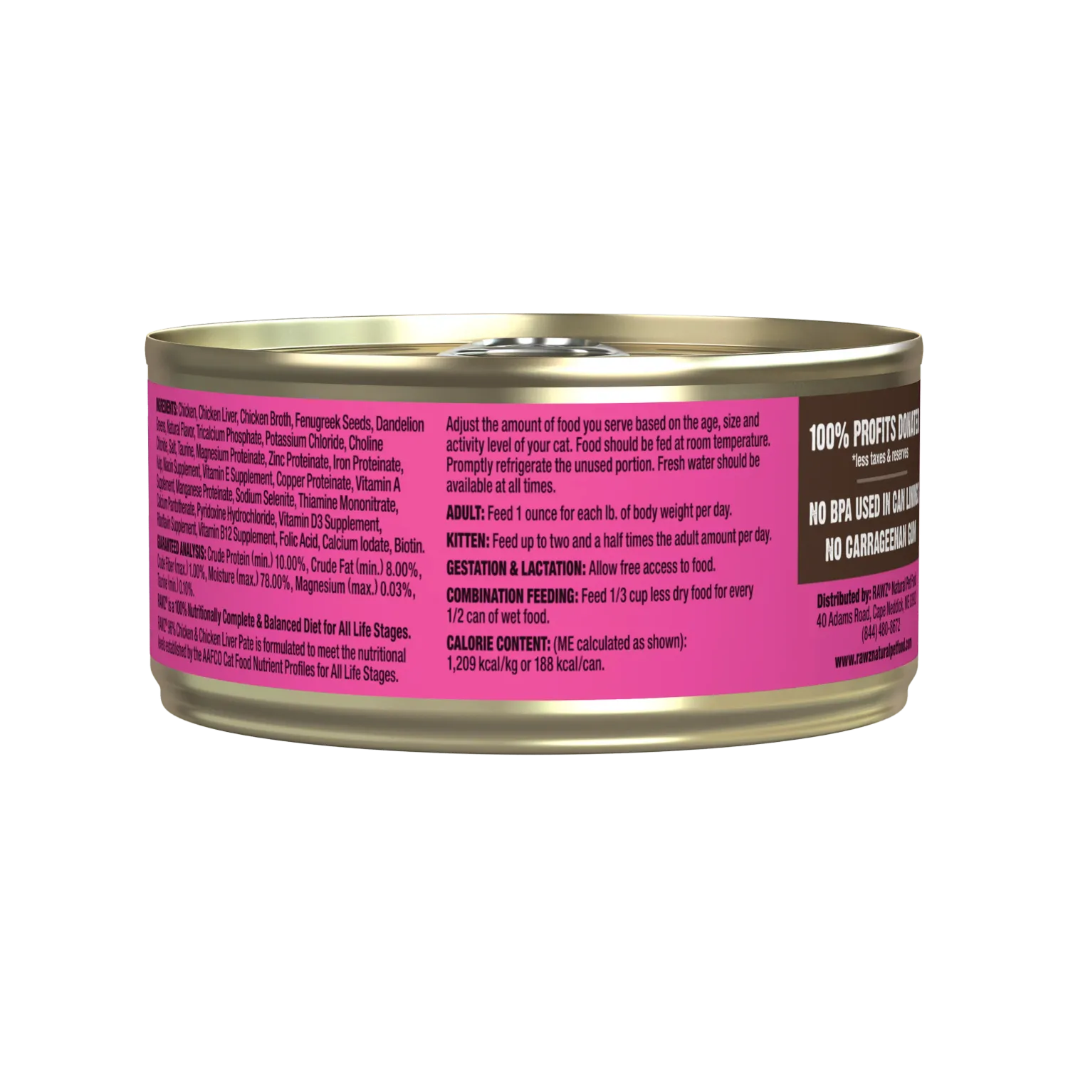 Rawz Cat Can Immune Chicken &amp; Chicken Liver Pate 5.5 oz