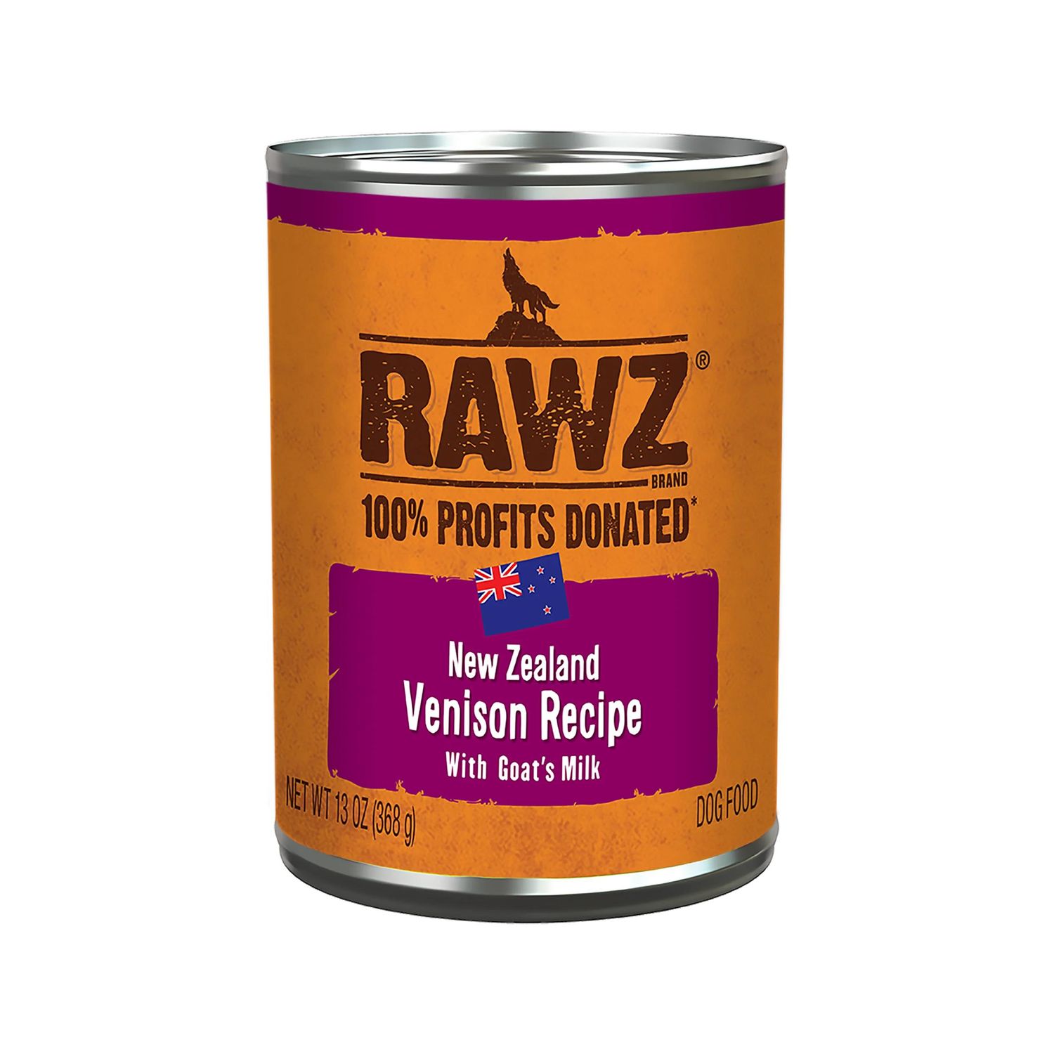 Rawz Dog Can Venison &amp; Goat Milk Pate 13 oz