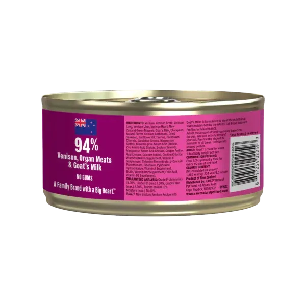 Rawz Cat Can Venison &amp; Goat Milk Pate 3 oz