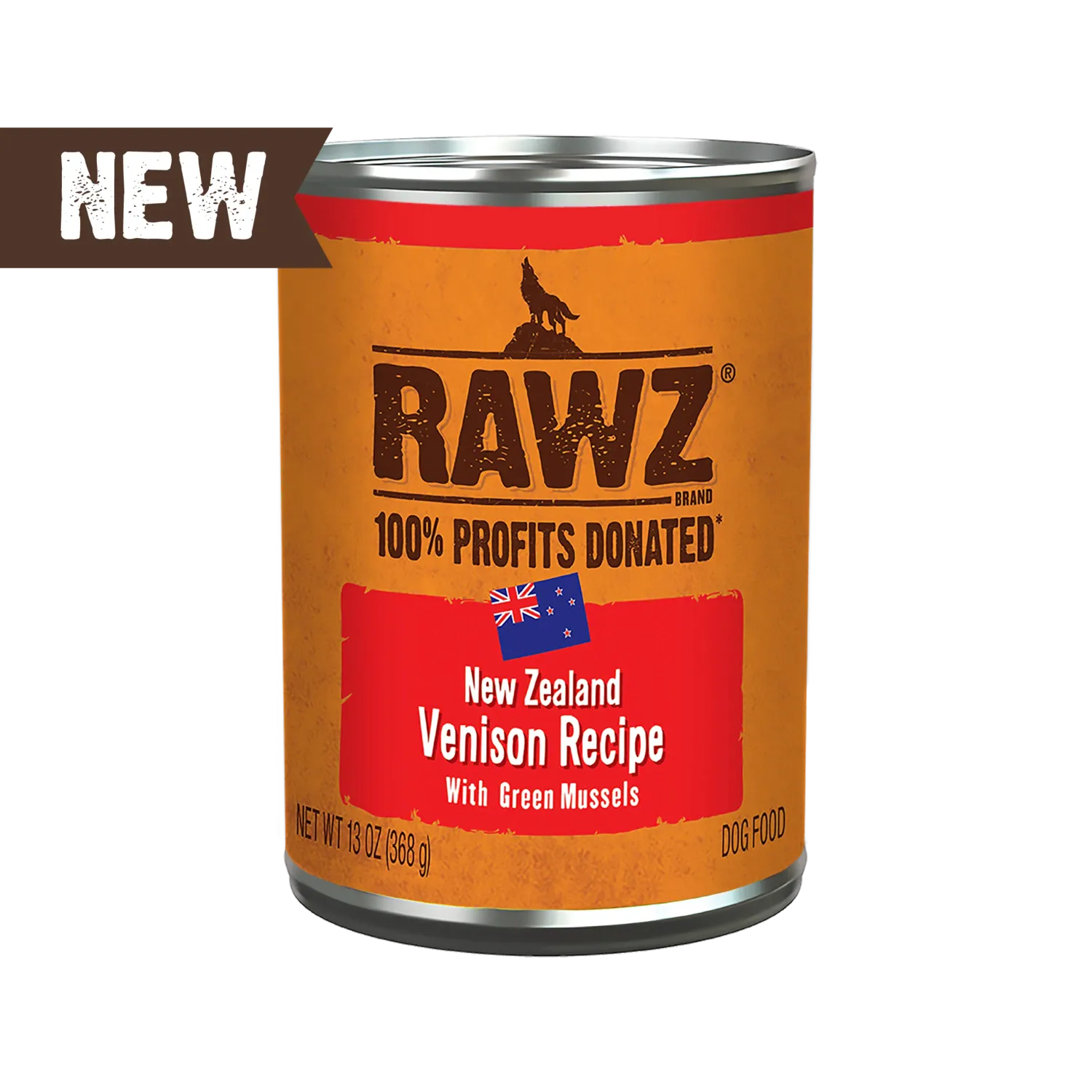 Rawz Dog Can Venison &amp; Green Mussels Pate 13 oz