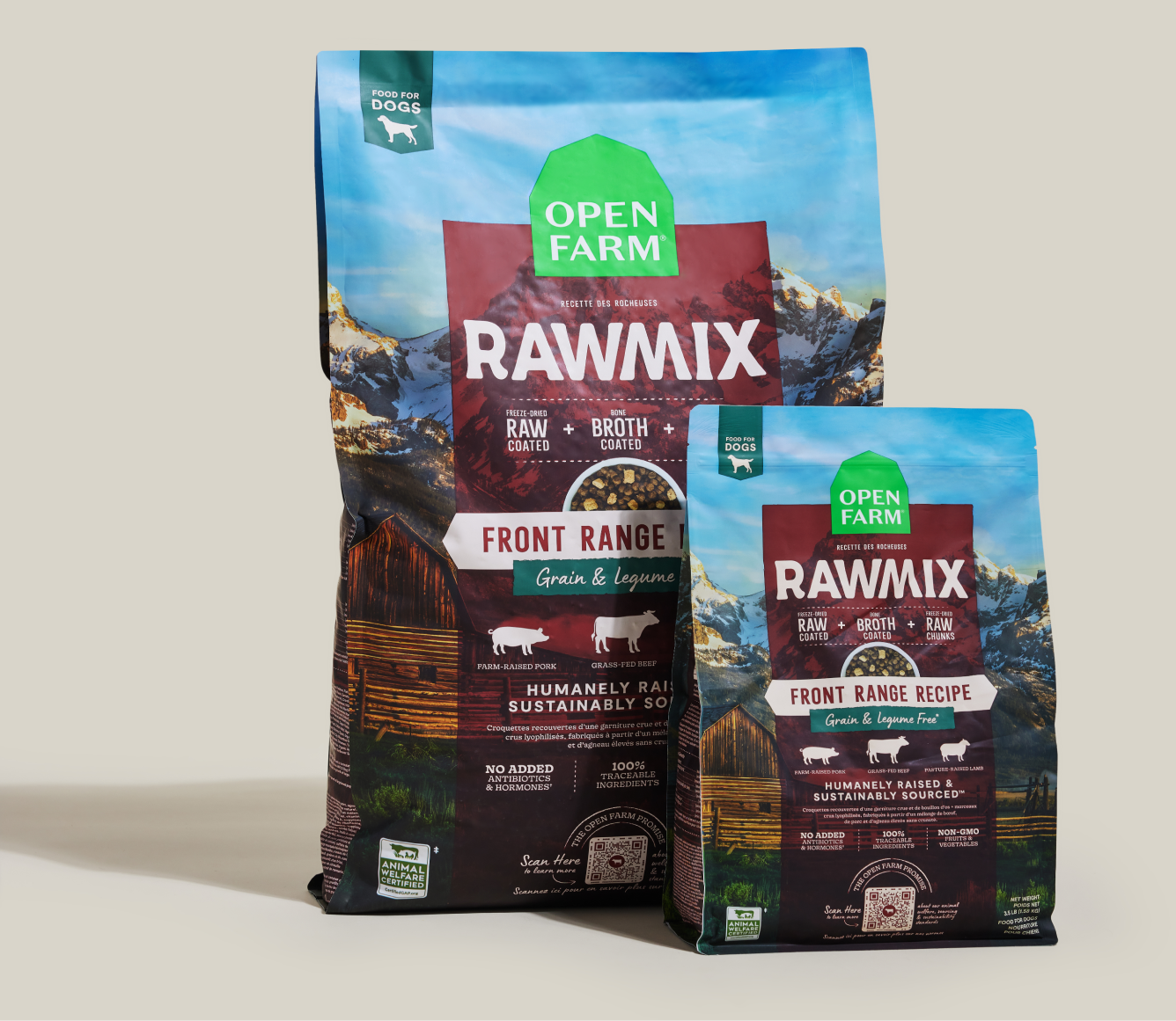 Open Farm Rawmix Dog Kibble GF, Flavor: Front Range, Size: 4 lb