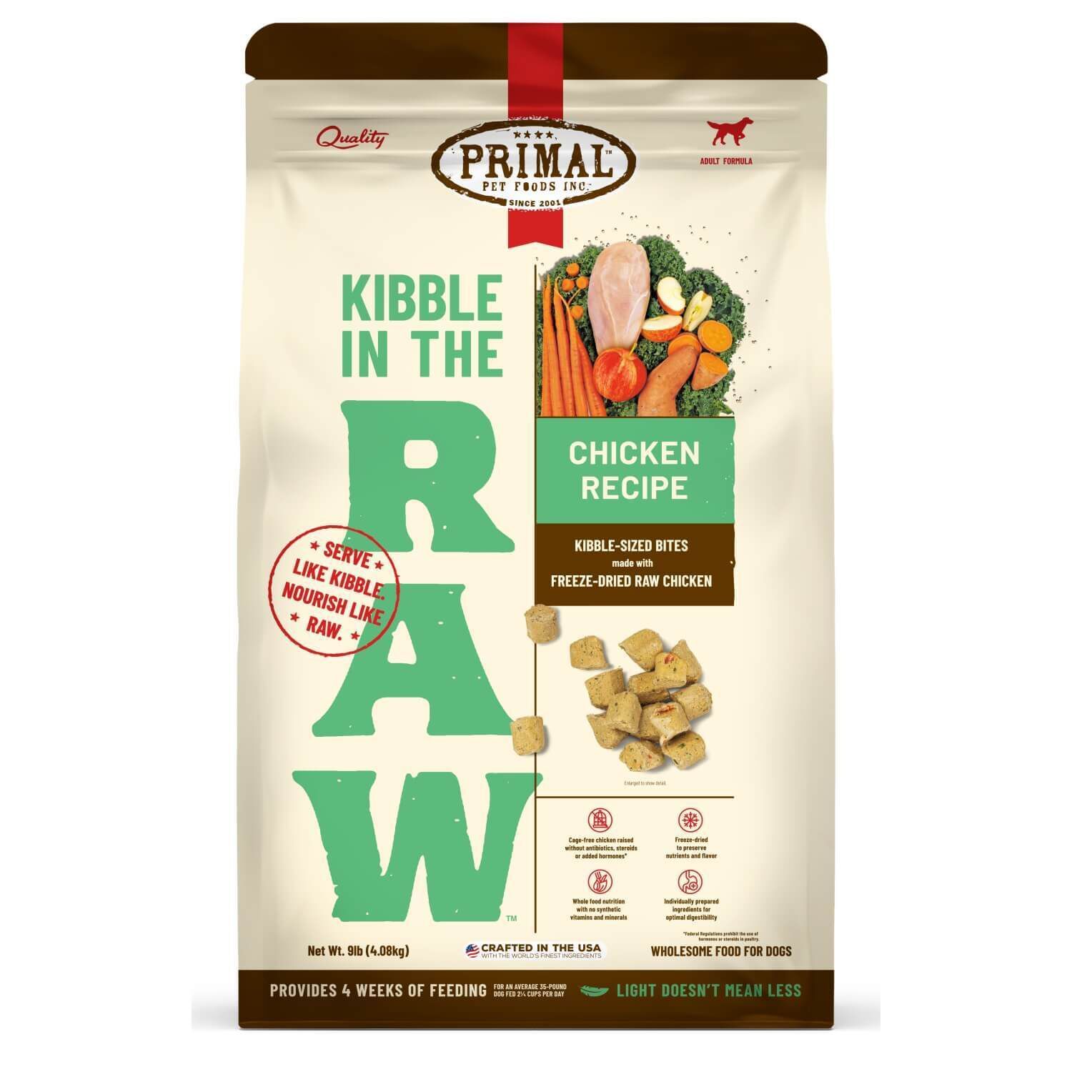 Primal Dog Kibble In The Raw 