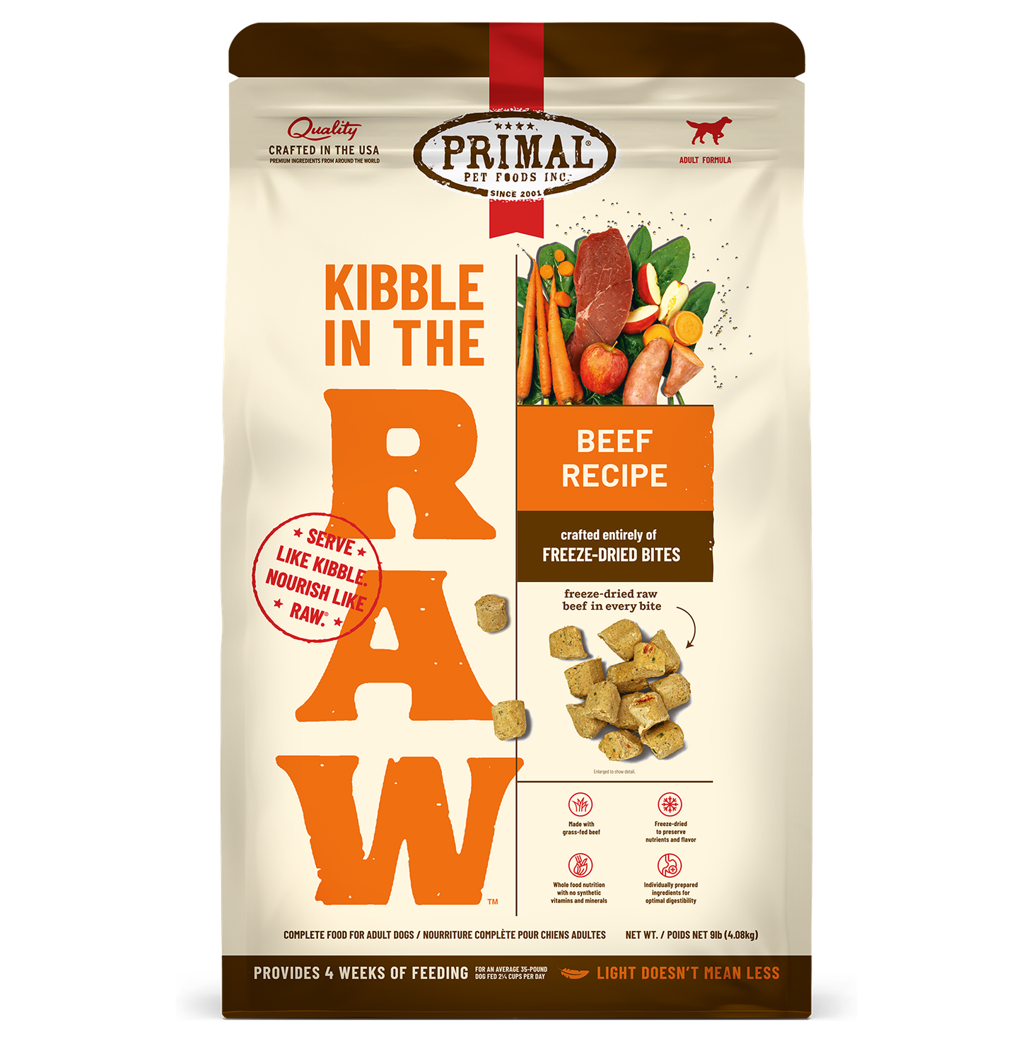Primal Dog Kibble In The Raw 