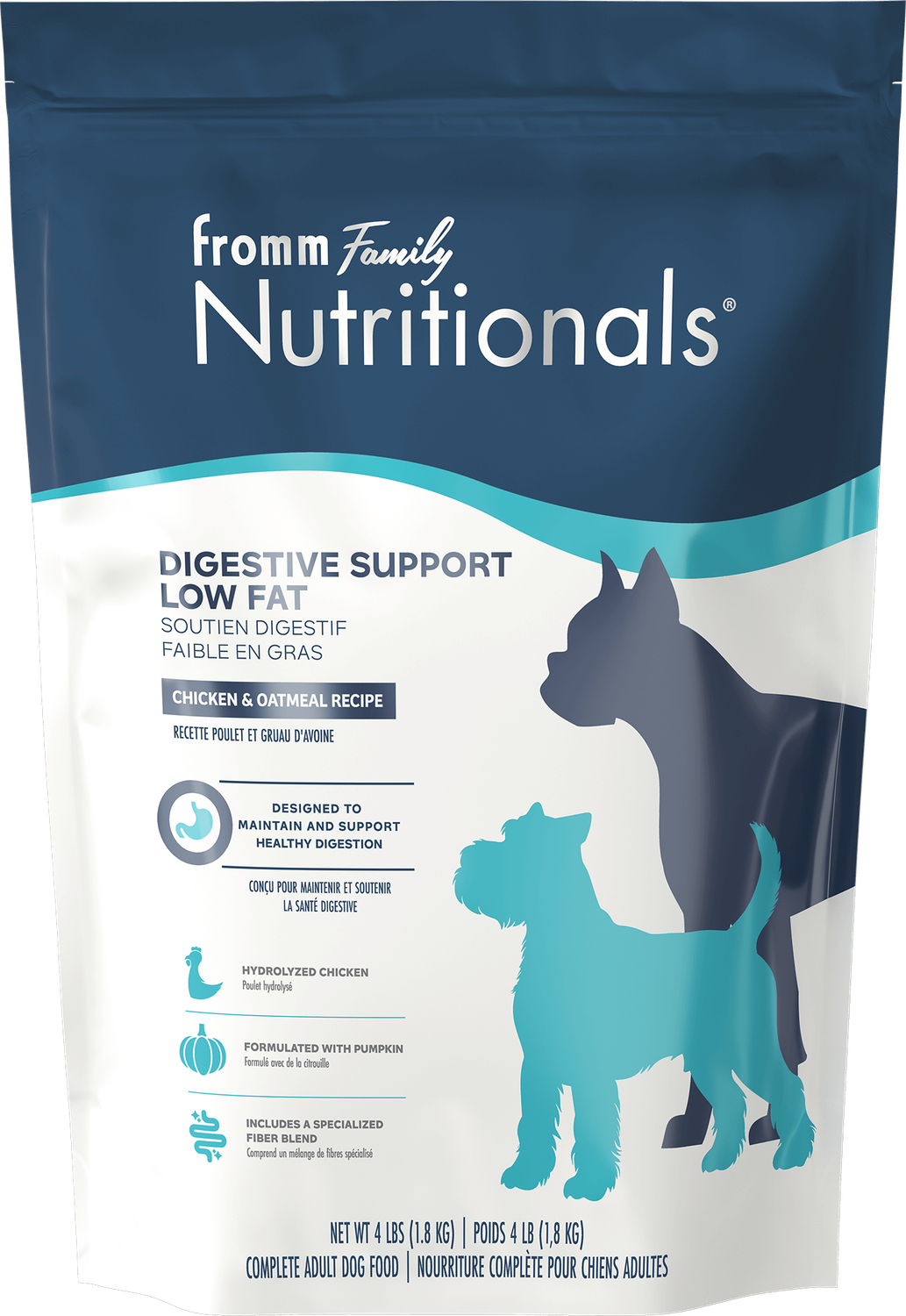 Fromm Nutritionals Dog Food, Flavor: Digestive Low Fat Chicken &amp; Oatmeal, Size: 4 lb