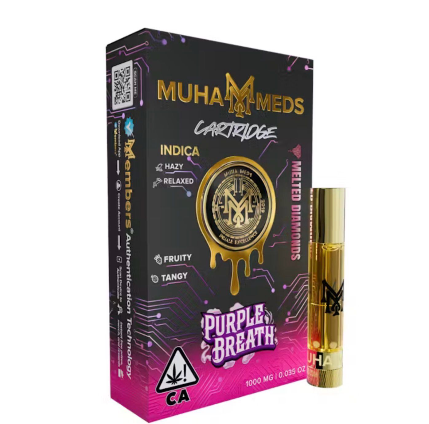 Muhammad Meds Carts - Melted Diamonds Cartridge | 1000MG