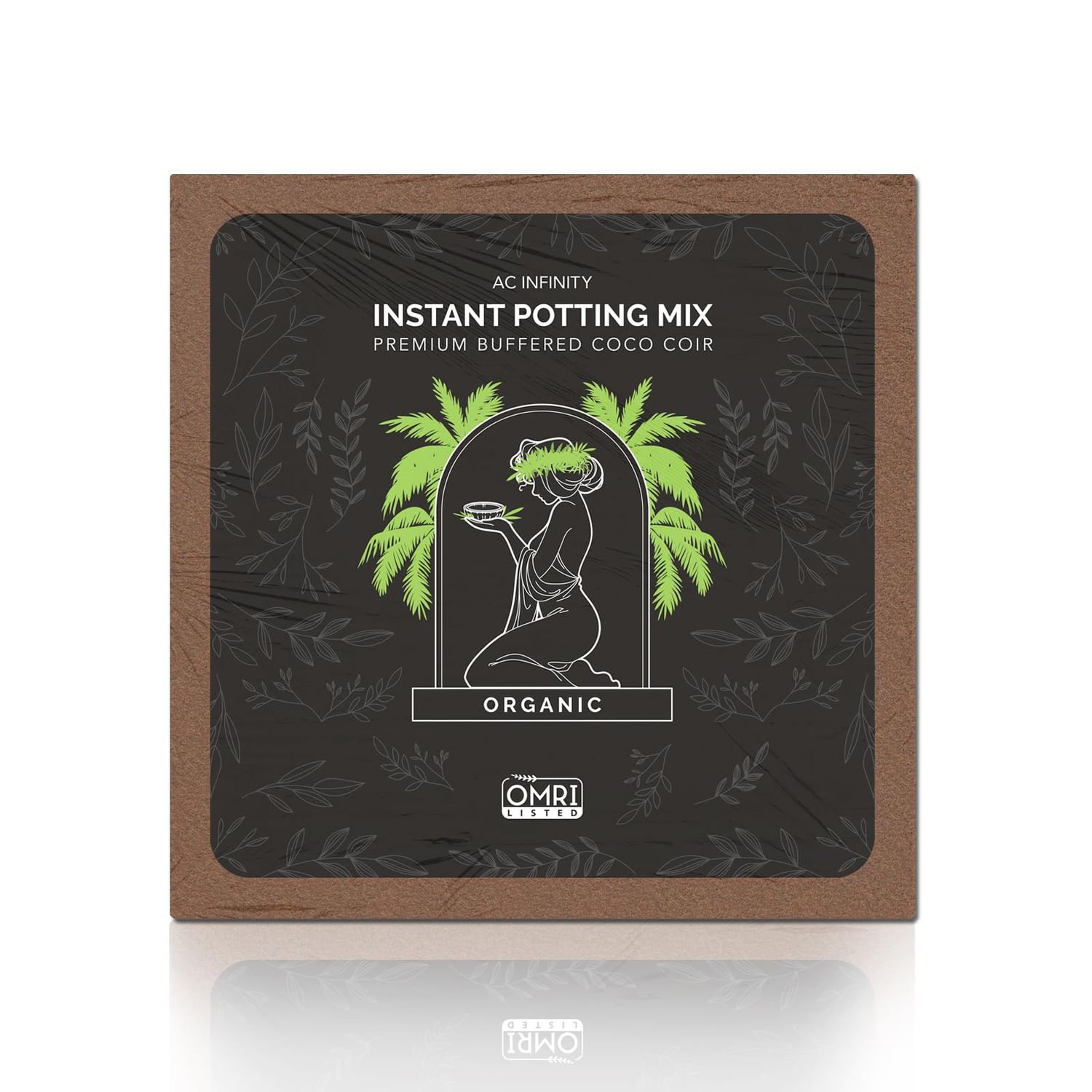 AC Infinity Instant Potting Mix, 2 lb. Premium Buffered Coco Coir Brick