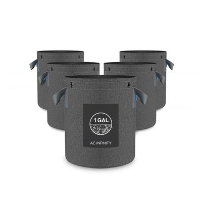 1 Gallon Heavy Duty Reusable Fabric Pots, 5-Pack