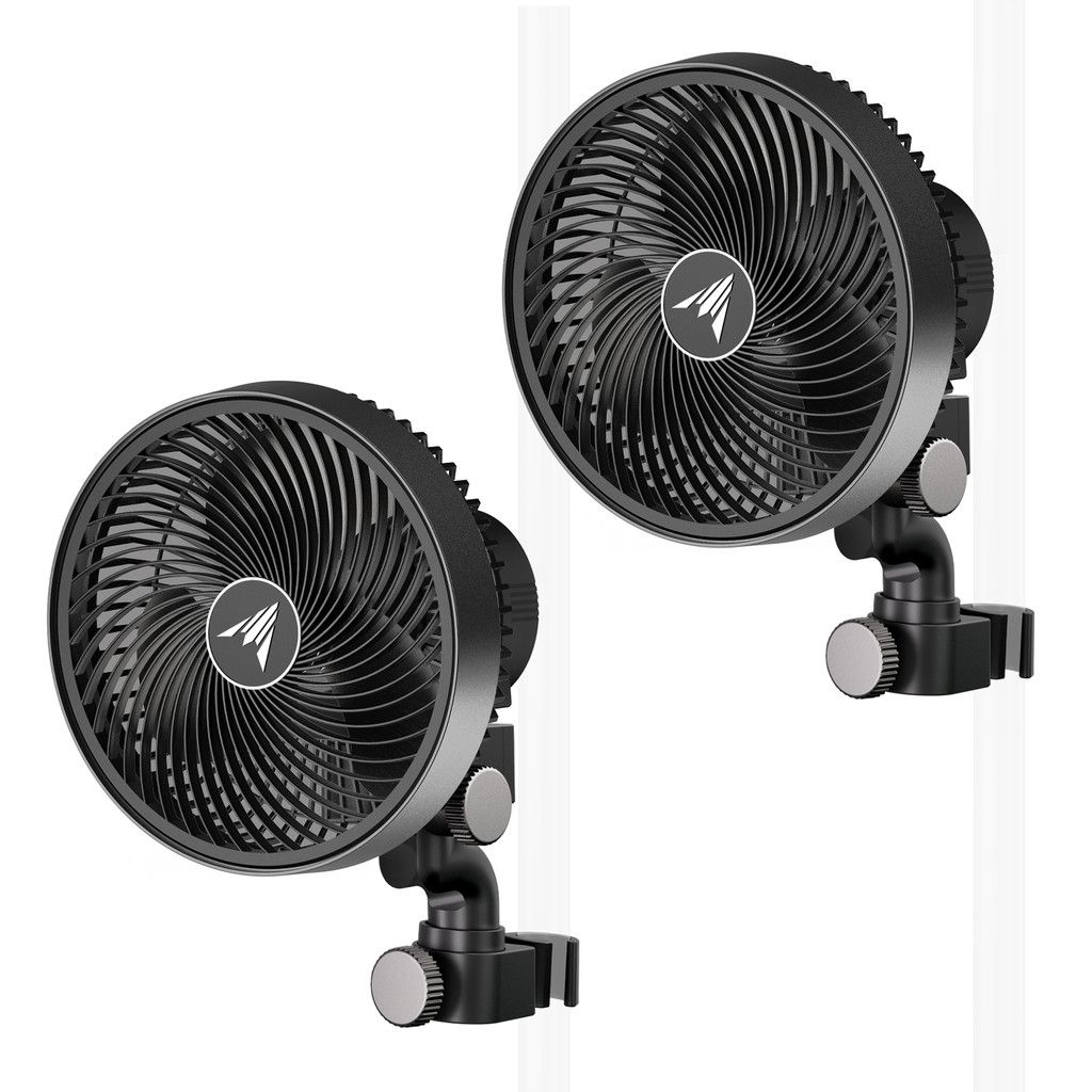 AC Infinity Cloudray S6 2-Pack, Gen 2 Grow Tent Clip Fan 6" with Redesigned Long-Life EC Motor
