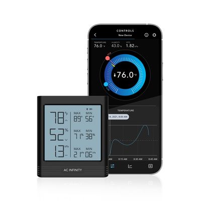 CLOUDCOM B2, SMART THERMO-HYGROMETER WITH DATA APP, INTEGRATED SENSOR PROBE