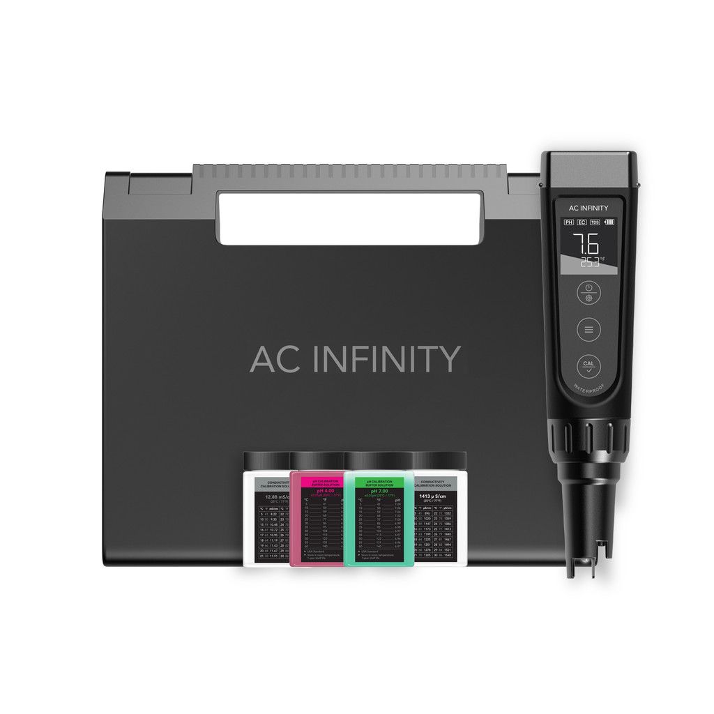 AC Infinity Hydroponic Meter Pro Kit Precision Digital PH Pen and Temperature, Salinity, EC, &amp; TDS