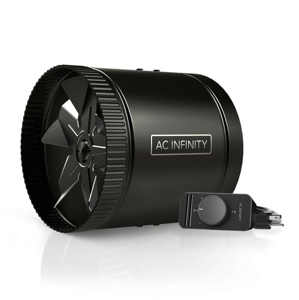 AC Infinity Raxial S8 Booster Duct Fan 8" with Speed Controller
