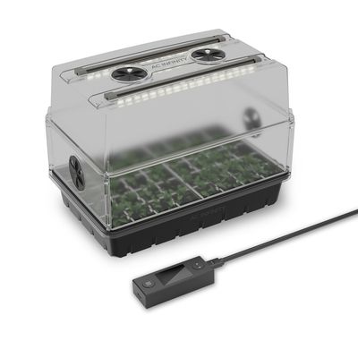 HUMIDITY DOME, GERMINATION KIT WITH LED GROW LIGHT BARS, 5X8 CELL TRAY