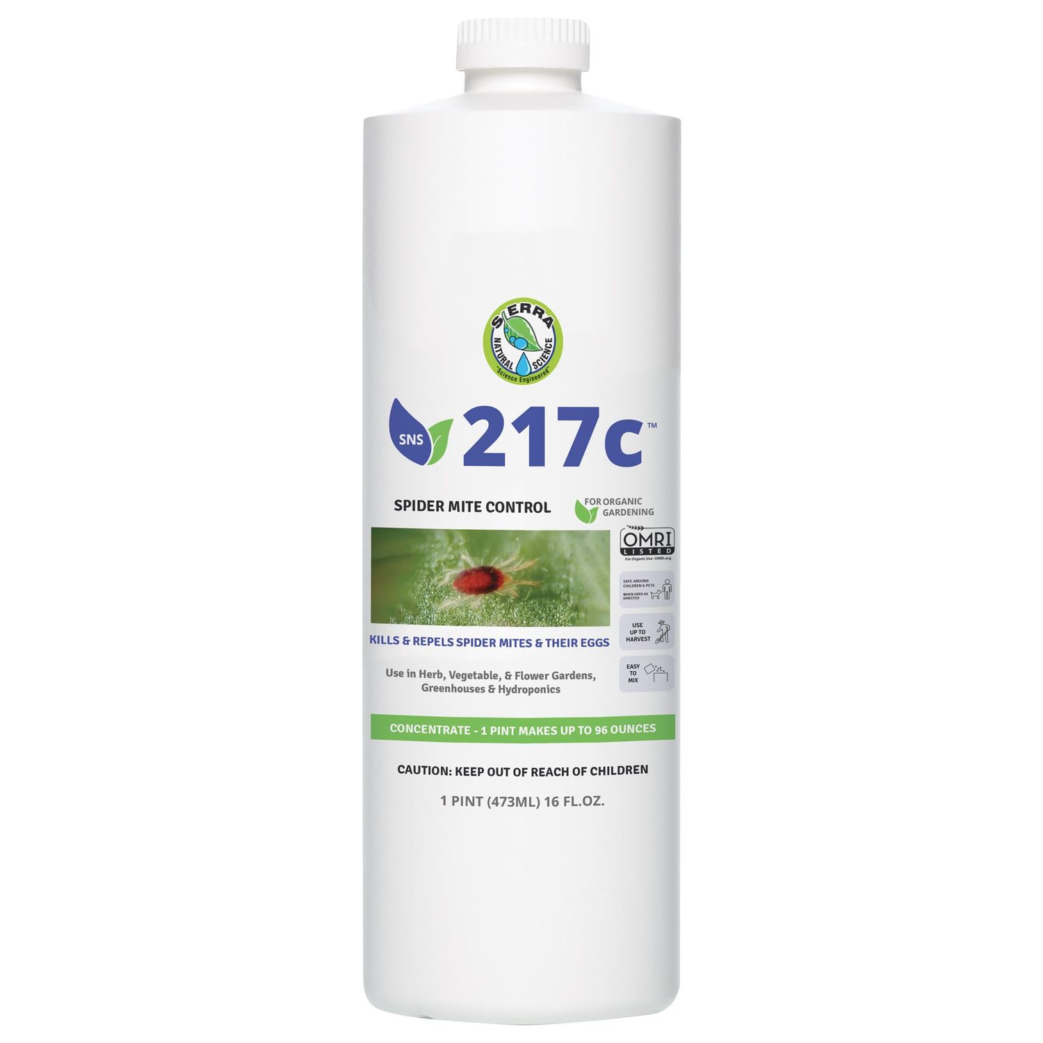 Sierra Natural Science 217c for Spider Mites