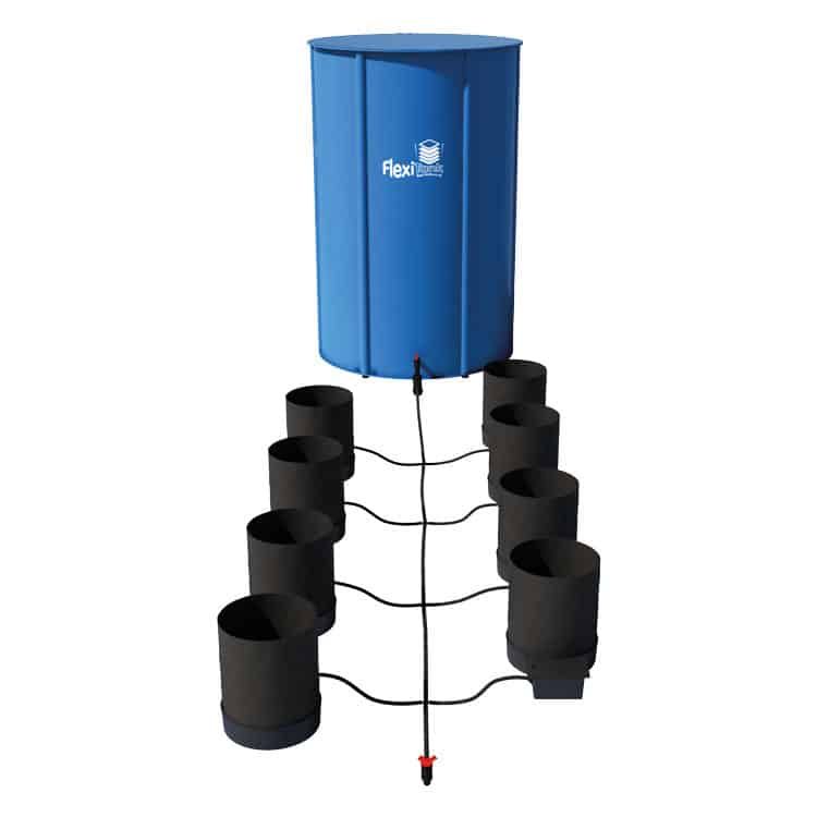 AutoPots GeoPot 8 System - 5gal Pots w/ 25gal Flexitank