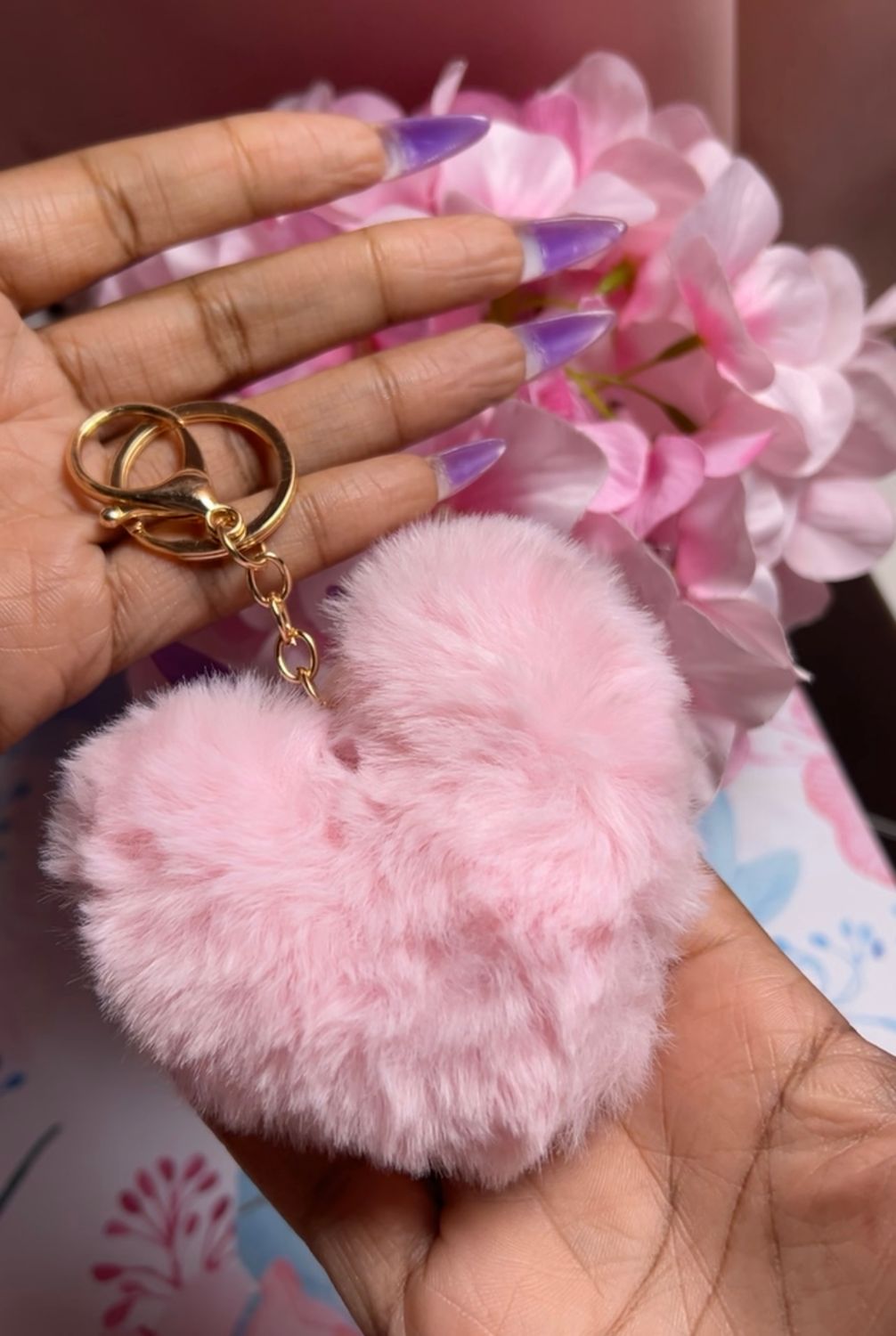Puff Ball Heart Charm