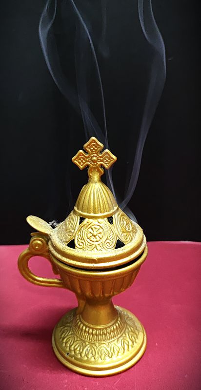 Metal Incense Burner Gold