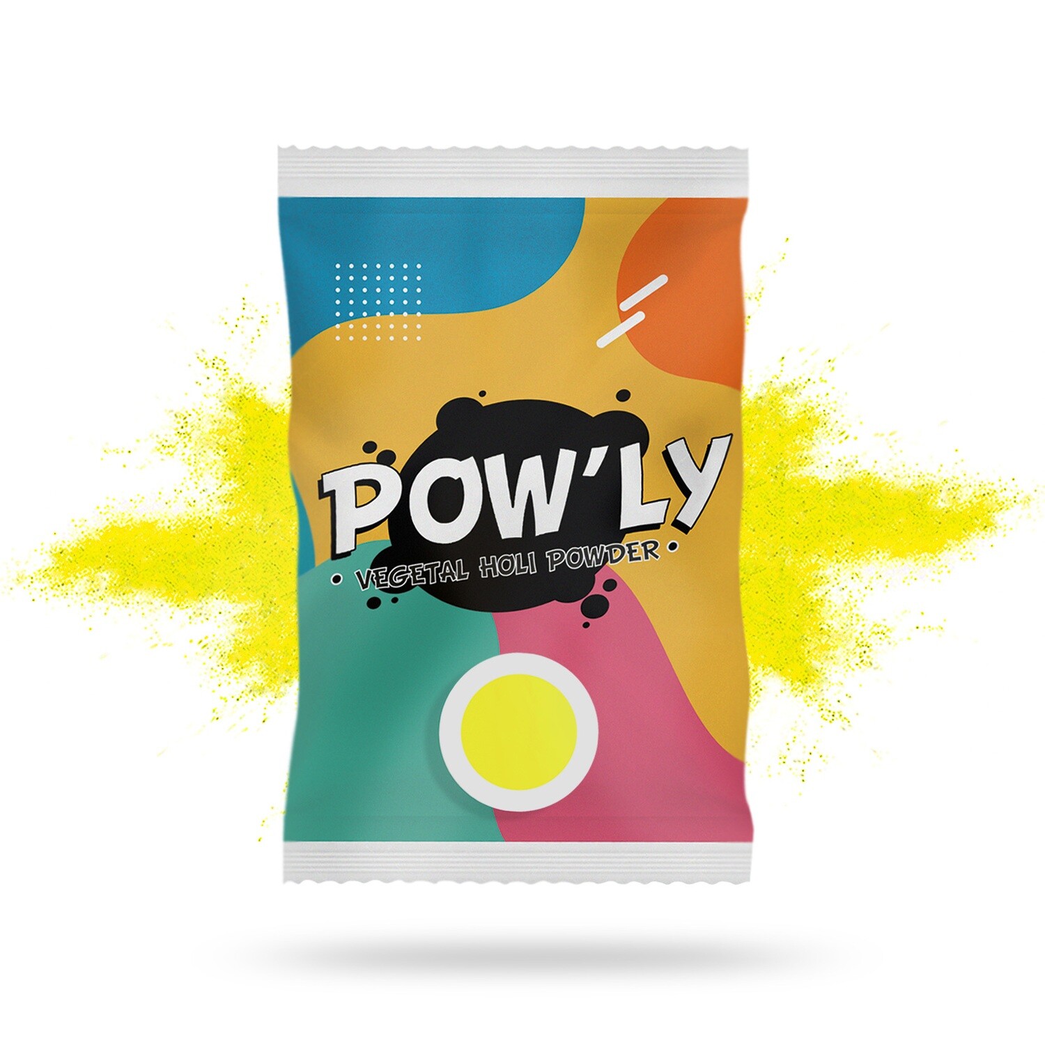 10 sachets JAUNE poudre colorée POW&#39;LY - 70g