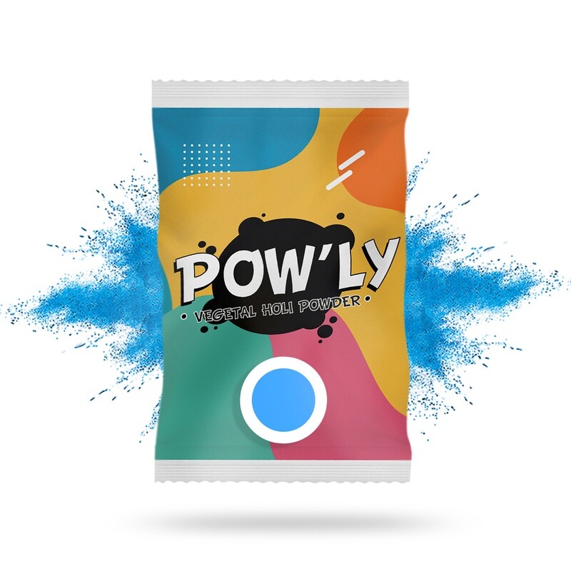 10 sachets BLEU poudre colorée POW&#39;LY - 70g