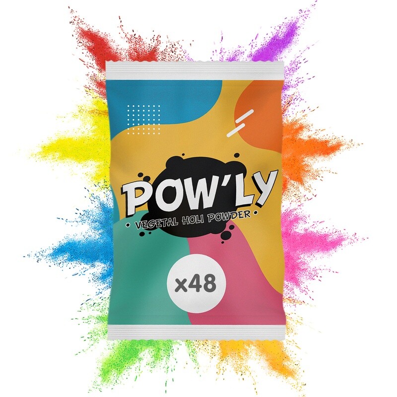 48 sachets de poudre colorée POW&#39;LY 70g