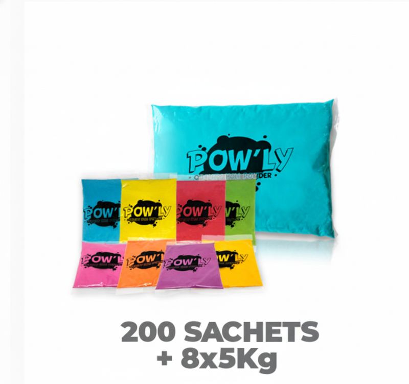 Pack course colorée pour 200 personnes - 4 ZONES