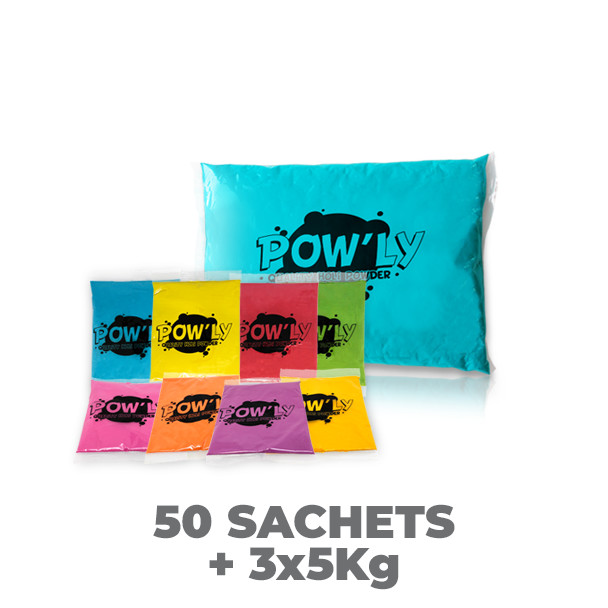 Pack course colorée pour 50 personnes