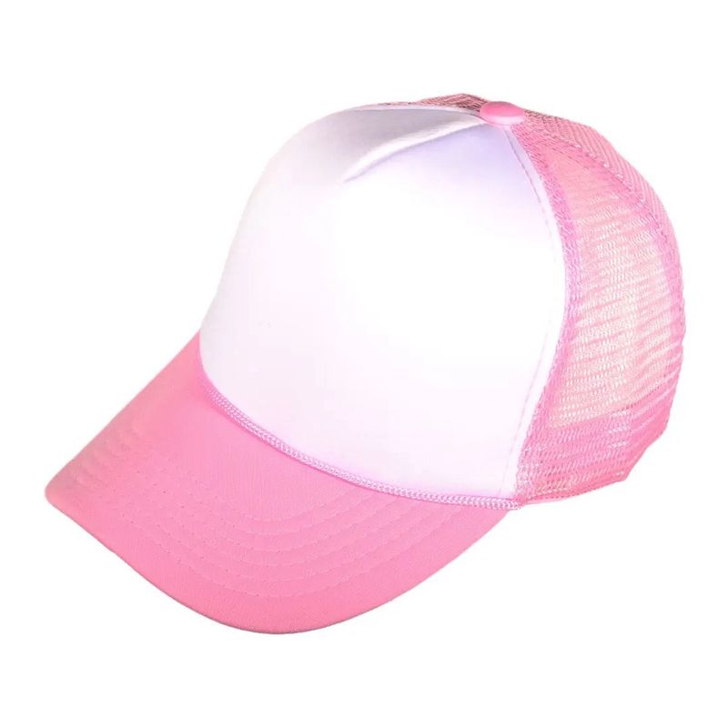 Custom Trucker Hat - White/Pink