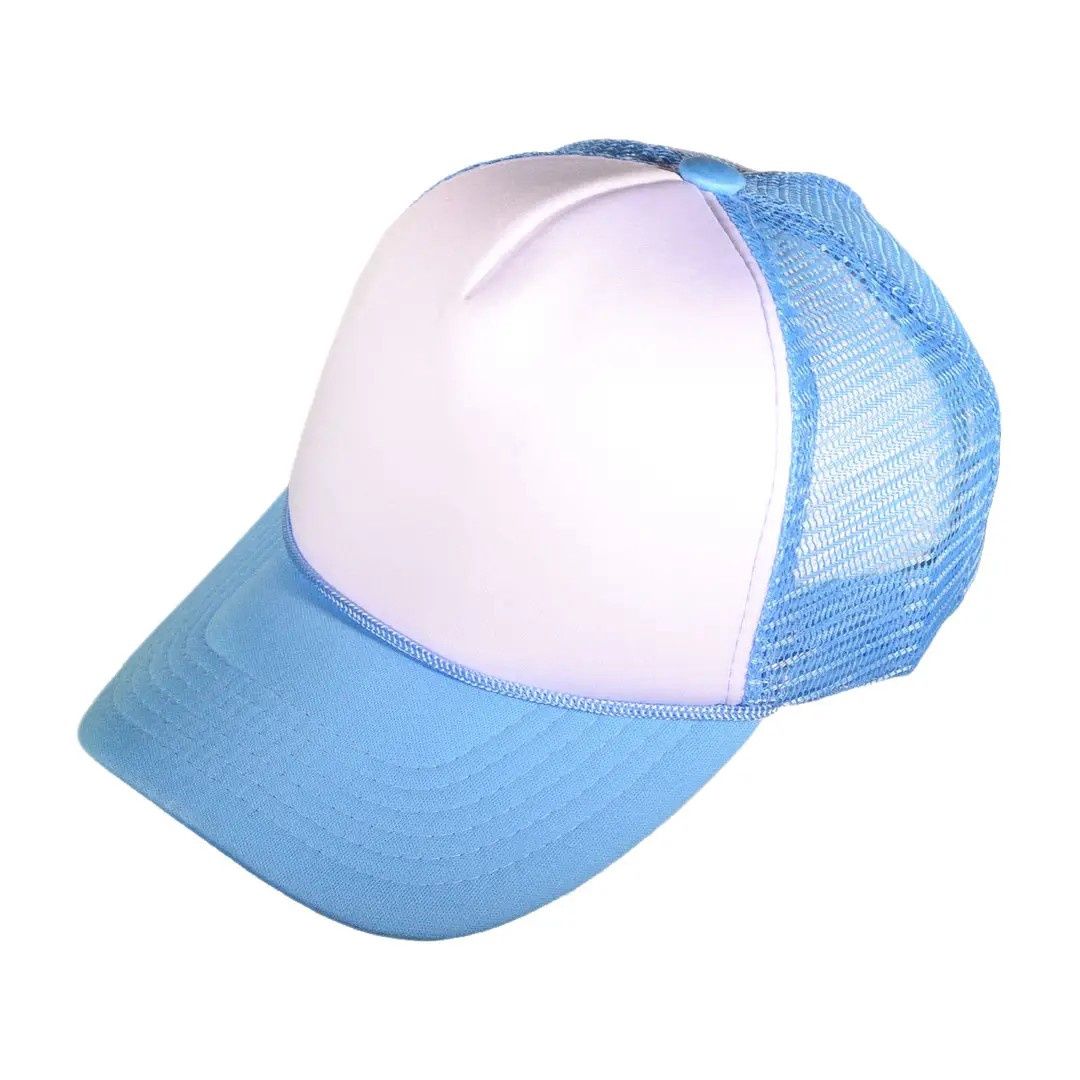 Custom Trucker Hat - White/Ski