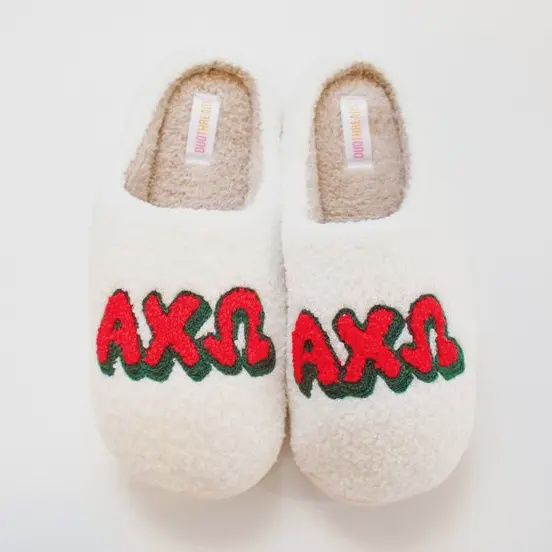 Alpha Chi Omega Sorority Slipper Set