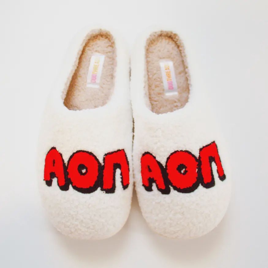 Alpha Omicron Pi Sorority Slipper Set