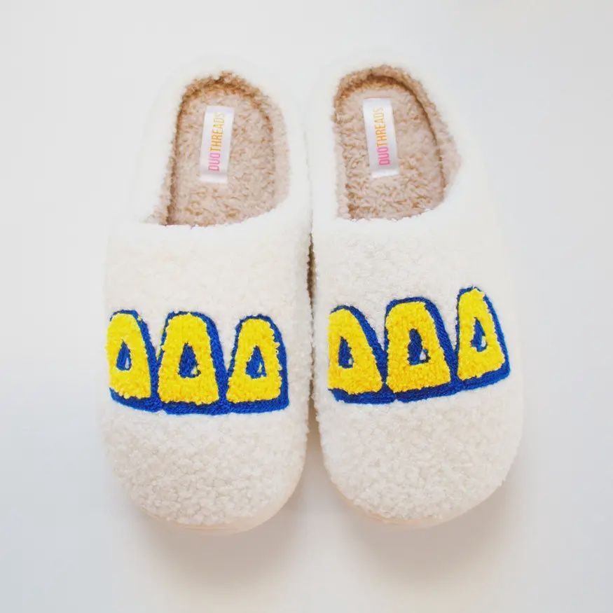 Delta Delta Delta Sorority Slipper Set