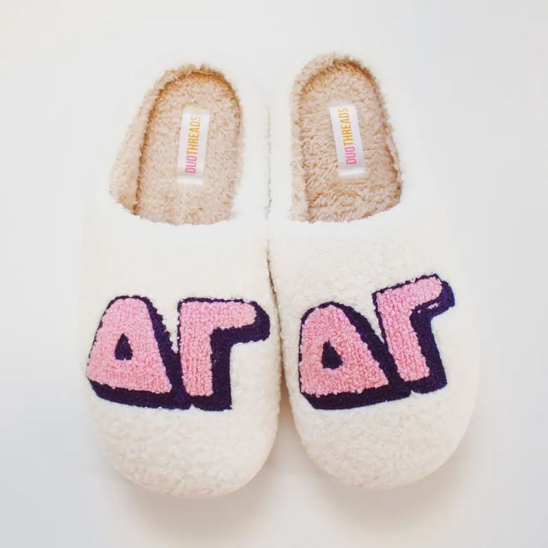 Delta Gamma Sorority Slipper Set