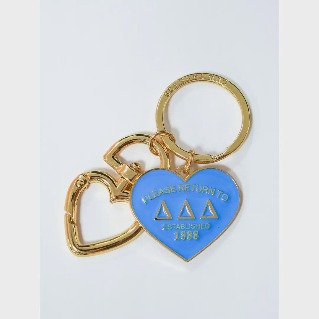 Delta Delta Delta Please Return Sorority Key Ring