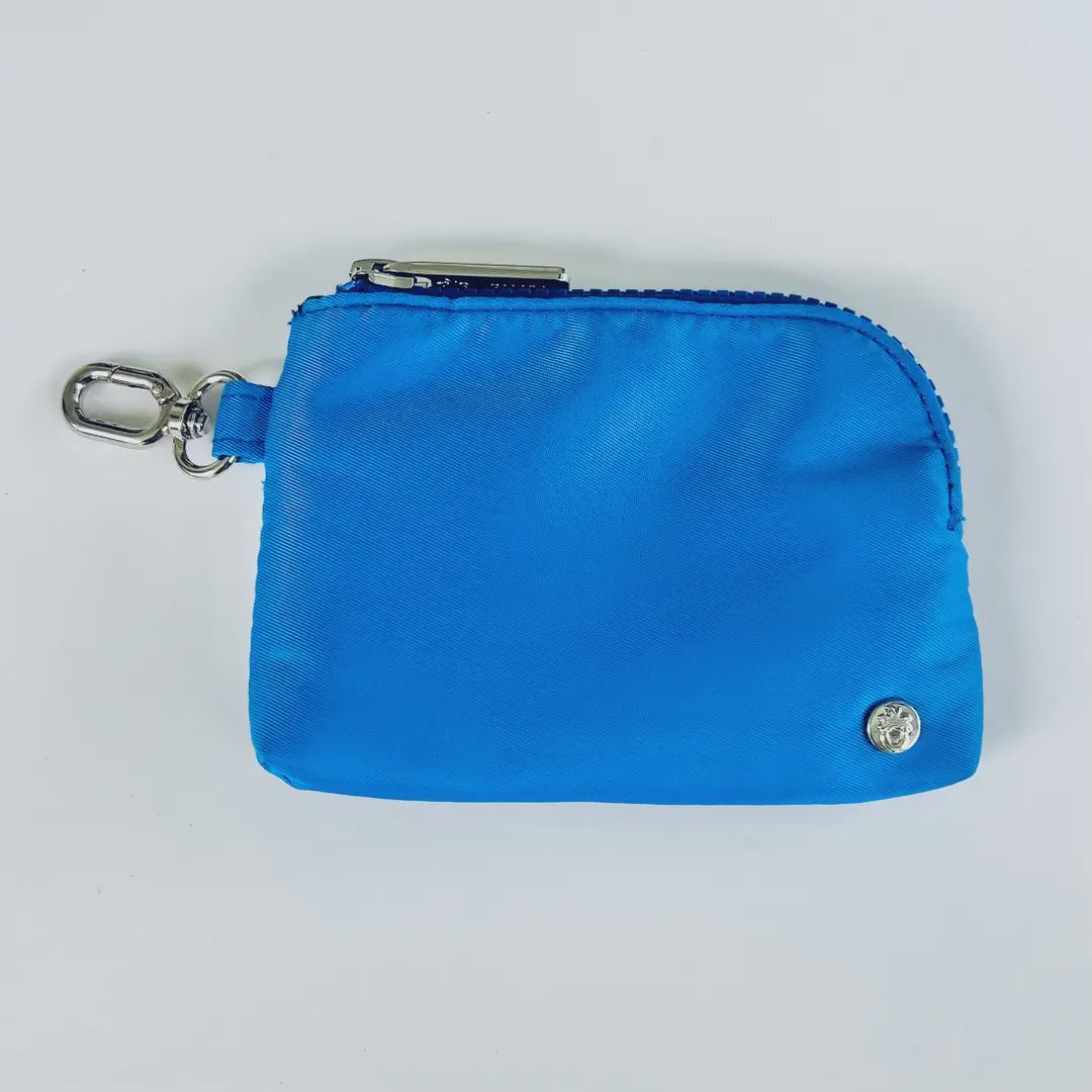 Card Carrier | Coin Purse | Keychain Wallet with Clasp -, Colour: Cobait Blue