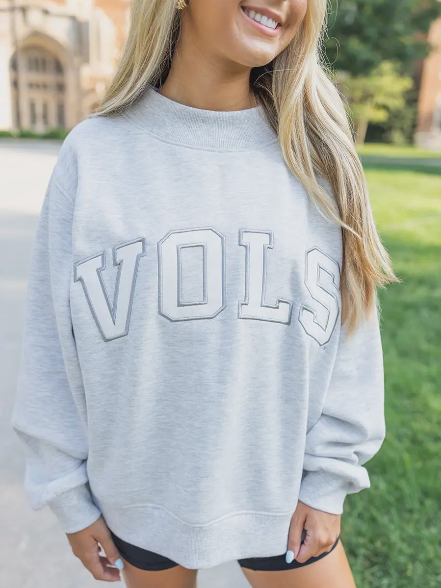 Tennessee &quot;Vols&quot; Applique Mock-Neck Sweatshirt, Size: Small