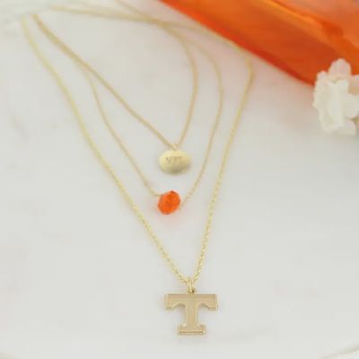 16&quot; - 20&quot; Tennessee Matte Gold Logo Trio Necklace Set | Three Separate Clasps | Wear Together or Separate!