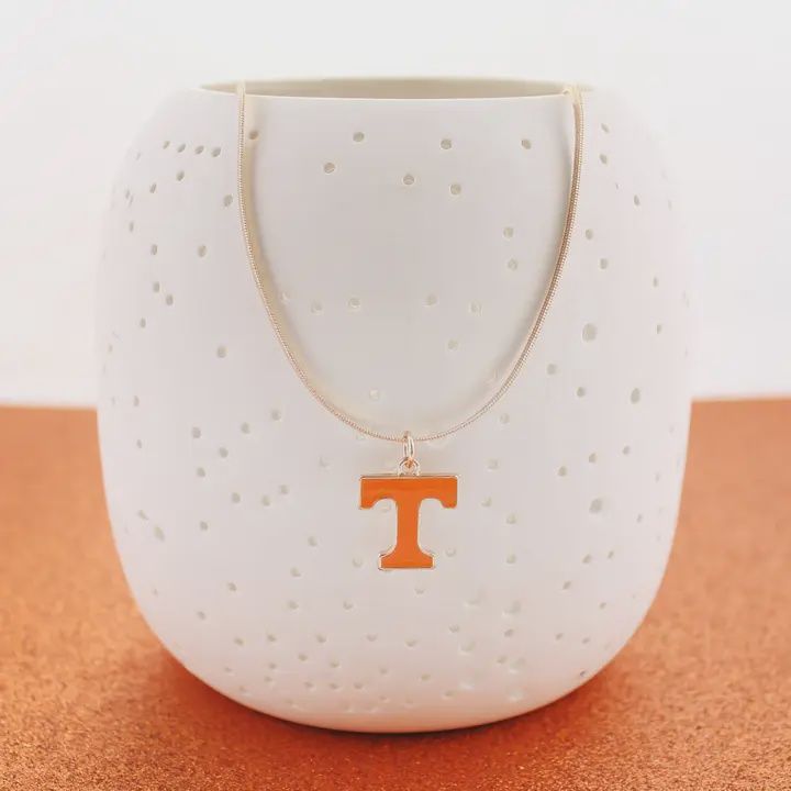 18” Tennessee Gold &amp; Enamel Logo Necklace