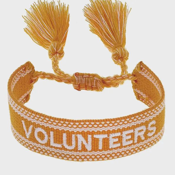 Tennessee Vols Woven Tassel Bracelet in Orange